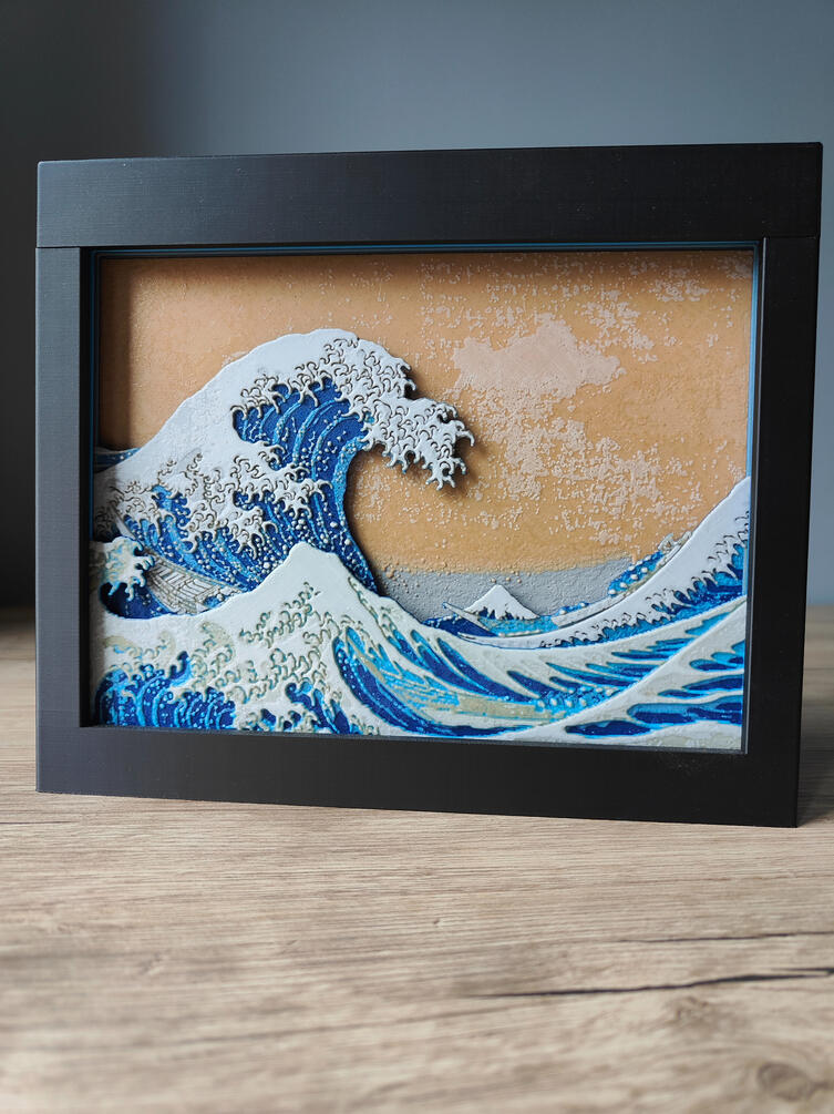 The Great Wave off Kanagawa Shadow Box