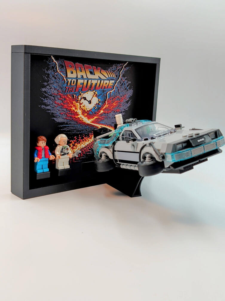 LEGO Speed Champios Time Machine from Back to the Future Display Stand